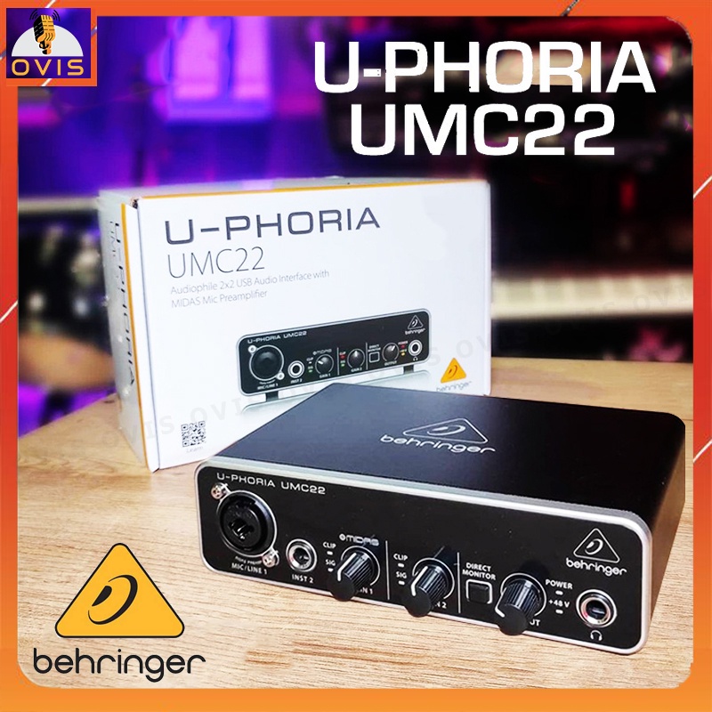 Sound Card Thu Âm và Làm Nhạc | Behringer U-PHORIA UMC22