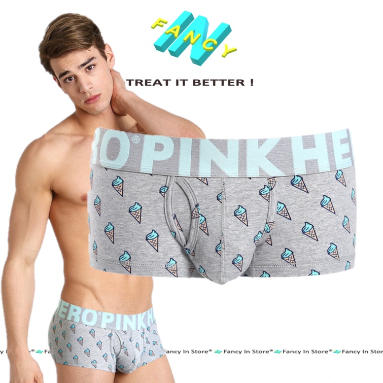 Quần Sịp Nam Cotton Boxer Trunk Nam Tính Thoáng Mát, Hoạ Tiết Basic Dễ Mặc Fancy In - bx007