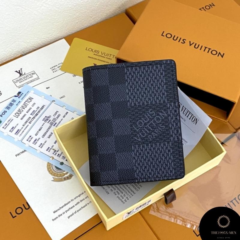 Bóp Ví Nam Họa Tiết LV Ví Ngắn Da Pu Cao Cấp Full Box Bill