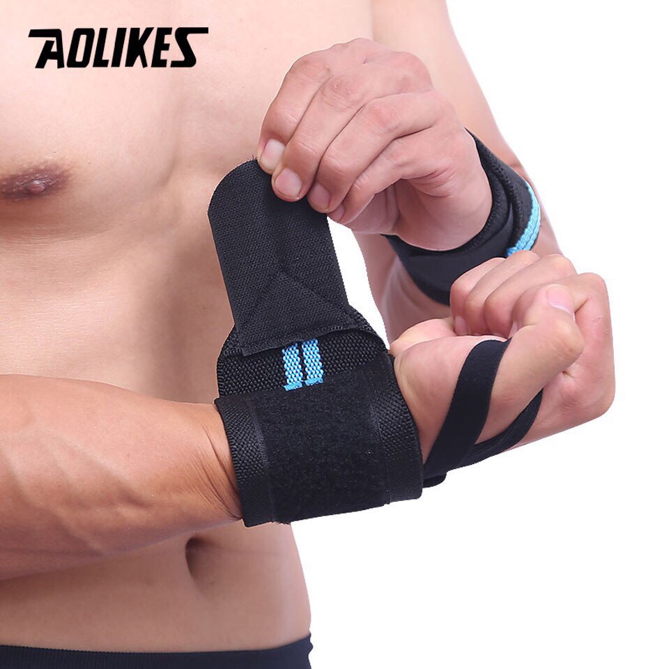 Dây Quấn Cổ Tay Tập Gym Băng Hỗ Trợ Nâng Tạ Aolikes A1538