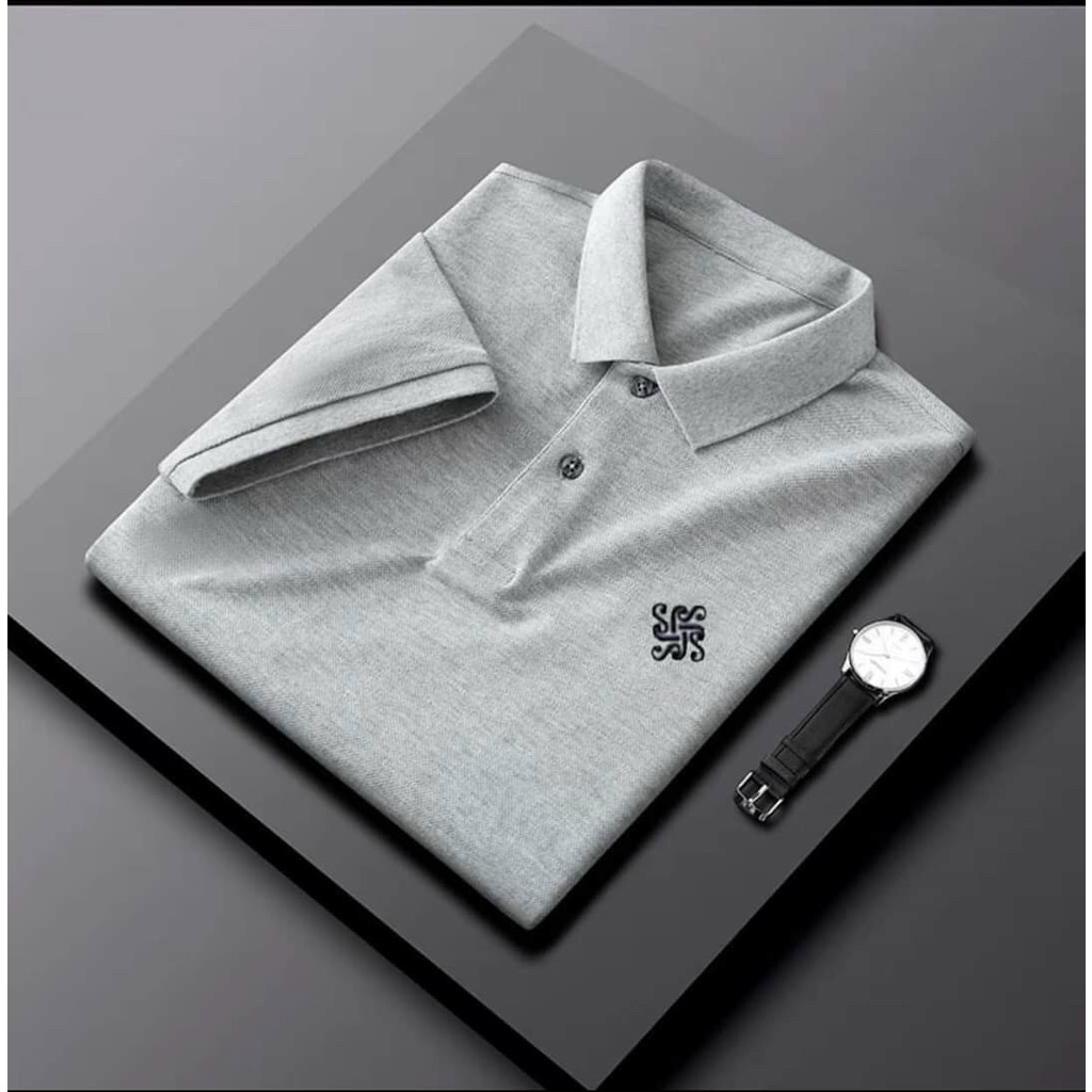 Áo thun polo nam ngắn tay cổ bẻ vải cotton co dãn thoáng mát Aru Shop