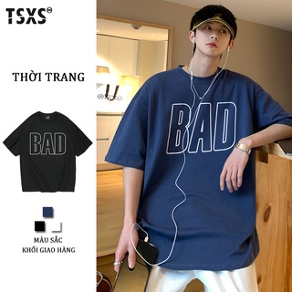 【Quảng Châu】Áo thun tay lỡ nam nữ From rộng, áo phông Unisex dáng xuông streetwear Áo phông chữ - Tsxs