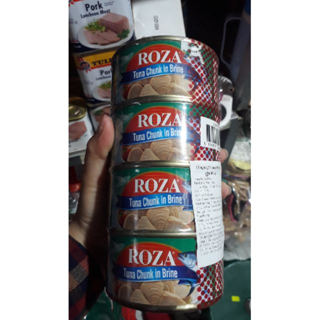 Cá ngừ ngâm muối Roza của Thái Lan lốc 4 hộp =>1 hộp 130g