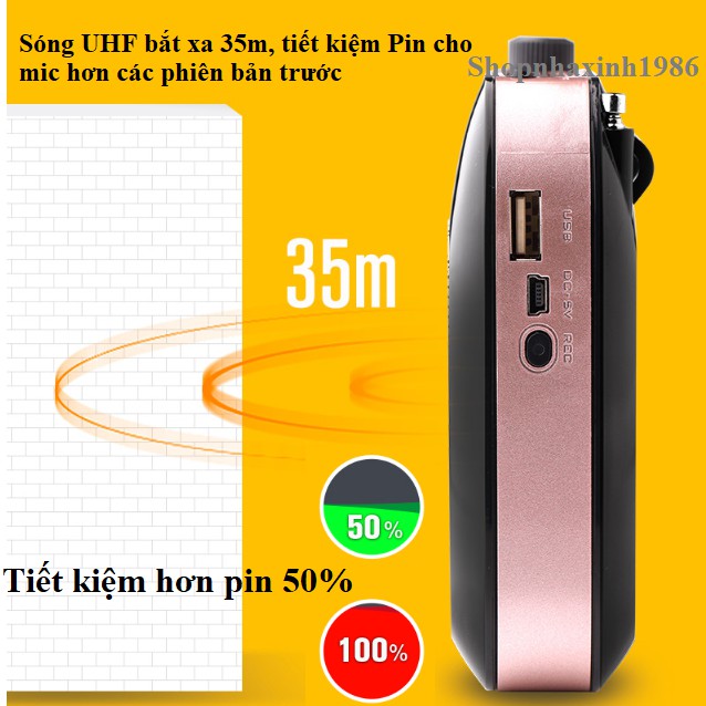 [Mã ELHACE giảm 4% đơn 300K] Loa trợ giảng Aporo T20 UHF có Bluetooth không dây