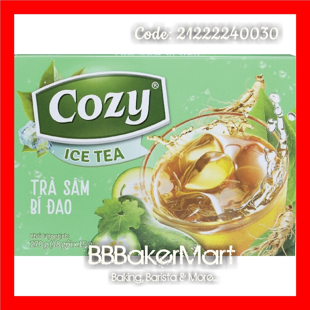 Trà SÂM BÍ ĐAO dạng HÒA TAN COZY - HỘP 270gr (18 gói x 15gr)