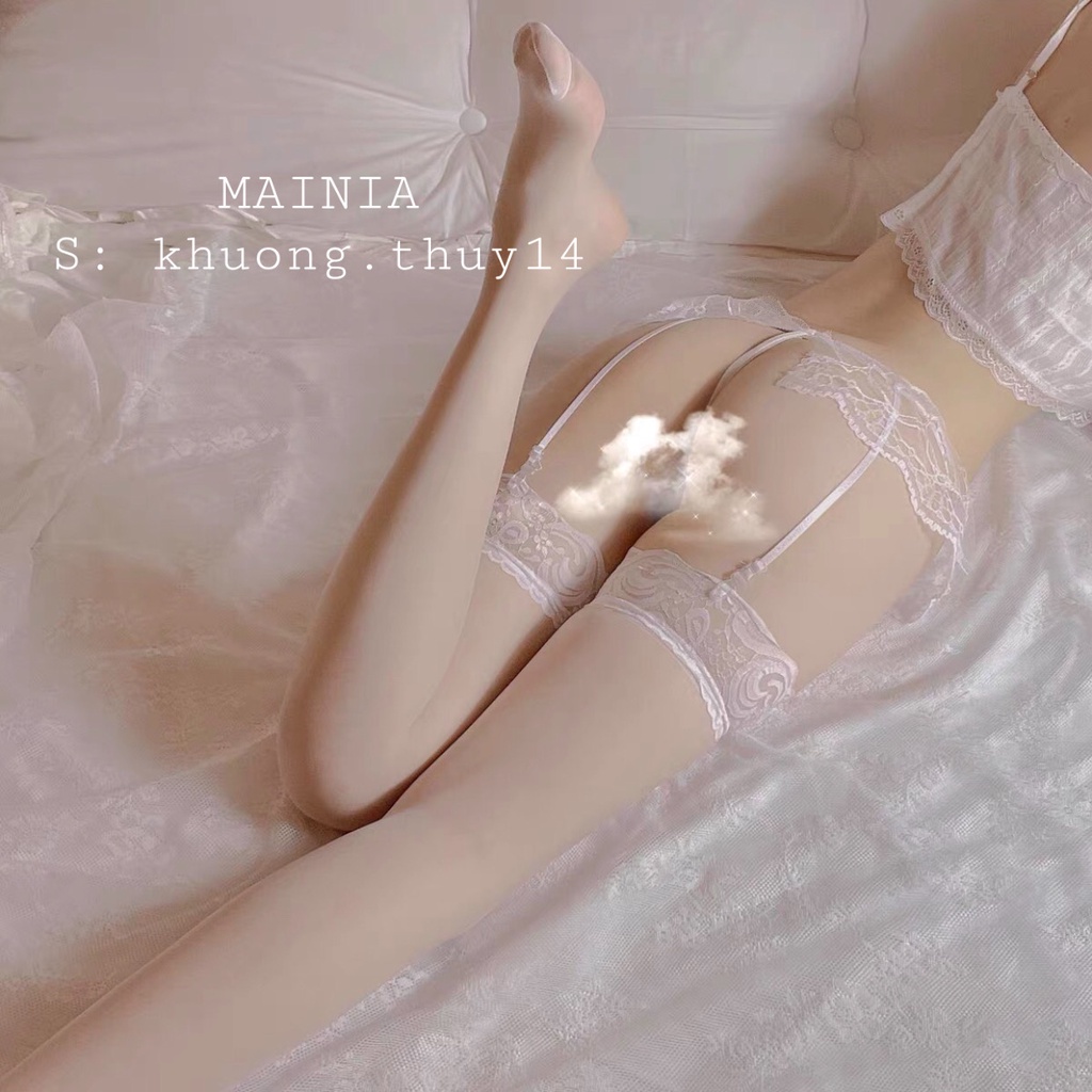 Set Đai Nịt + Tất Ren kèm kẹp tất quyến rũ gợi cảm Mainia Shop