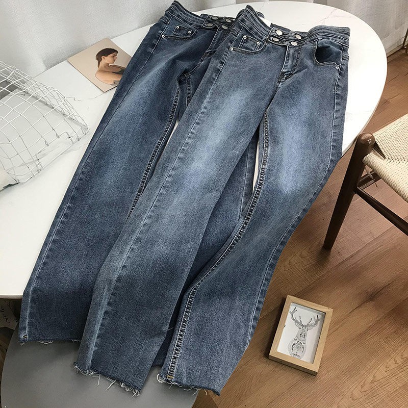 Quần Jeans Cạp Cao Màu Xanh Nhạt 0.42kg K # 10