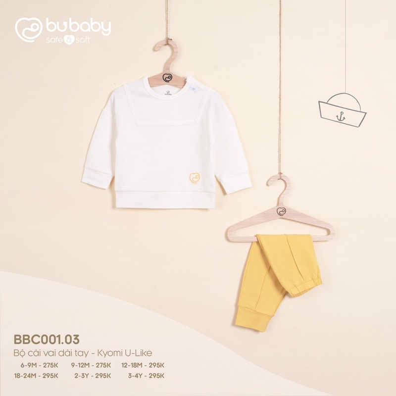 Bu sale up to 50%Bubaby! Bộ dài tay cai vai quần dài - Kyomi U- Like có các bé!