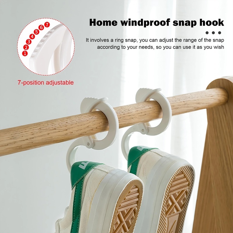 1 Giá Đỡ Thẻ Hình Chữ S Bằng Nhựa Chống Gió Gắn Tủ Quần Áo Nón Nón Cà Vạt