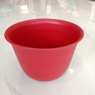 Chậu nhựa tròn vành 20 màu đỏ