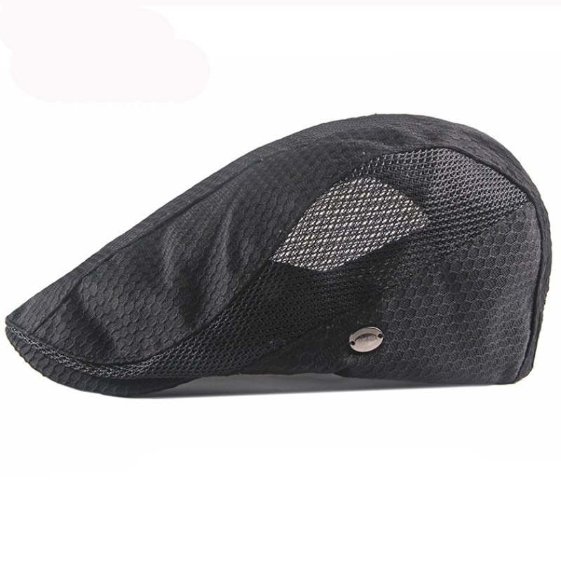 Mũ Beret Phối Lưới Thoáng Khí Thời Trang Mùa Hè Cho Nam Và Nữ