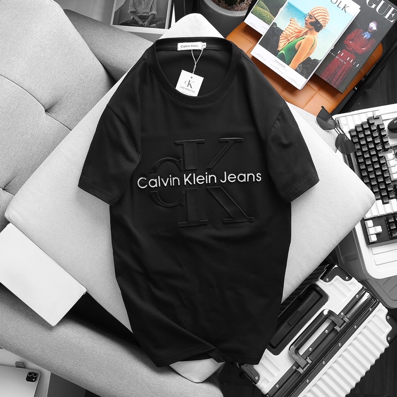 Aó thun nam cổ tròn ngắn tay C.K Form Slimfit chất vải cotton loại 1 co dãn Hàng vnxk