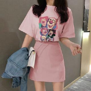 Set Áo Thun Ngắn Tay + Quần Dài Thời Trang Dành Cho Nữ