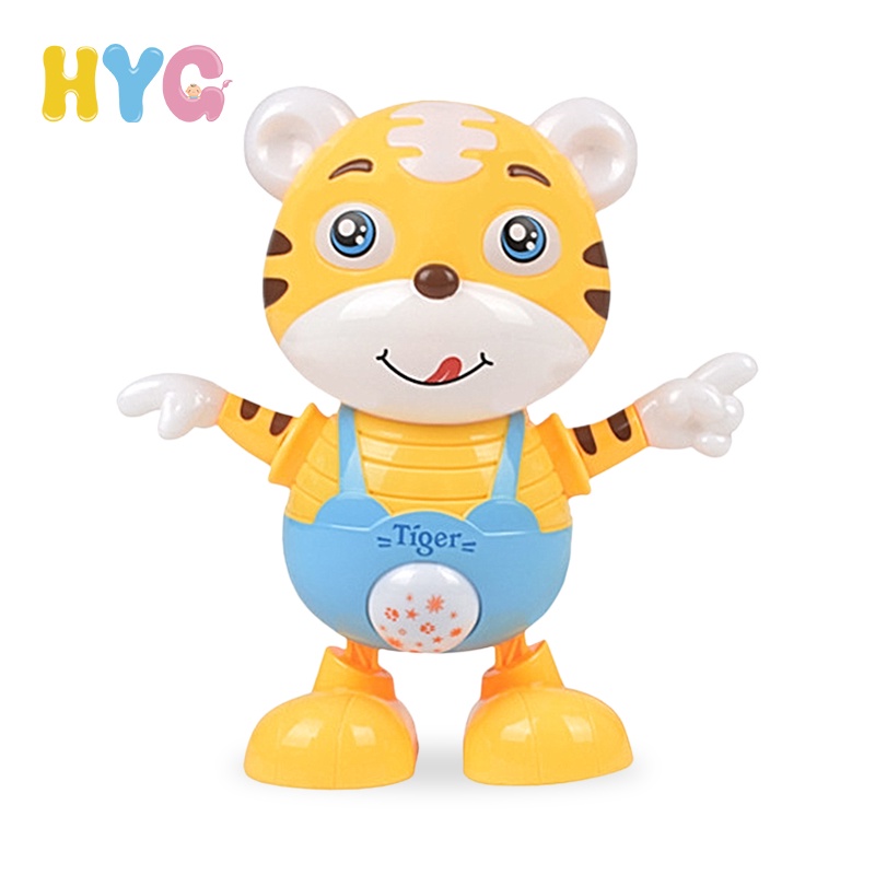 Đồ chơi điện tử HYG Toys hình hổ nhảy múa có đèn nhiều màu dễ thương cho bé
