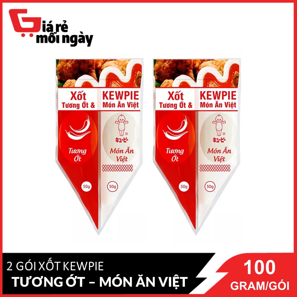 Combo 2 Gói Xốt Kewpie Tương Ớt &amp; Món Ăn Việt gói 100g