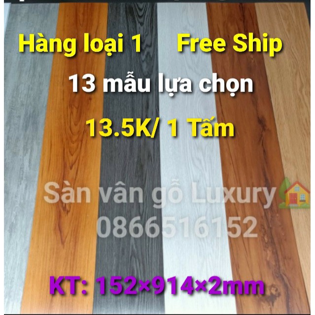 [ COMBO 1M2 ] 7 tấm sàn nhựa giả gỗ keo sẵn tự dán - Kích thước 91,5x15,4 cm - Dầy 2 li