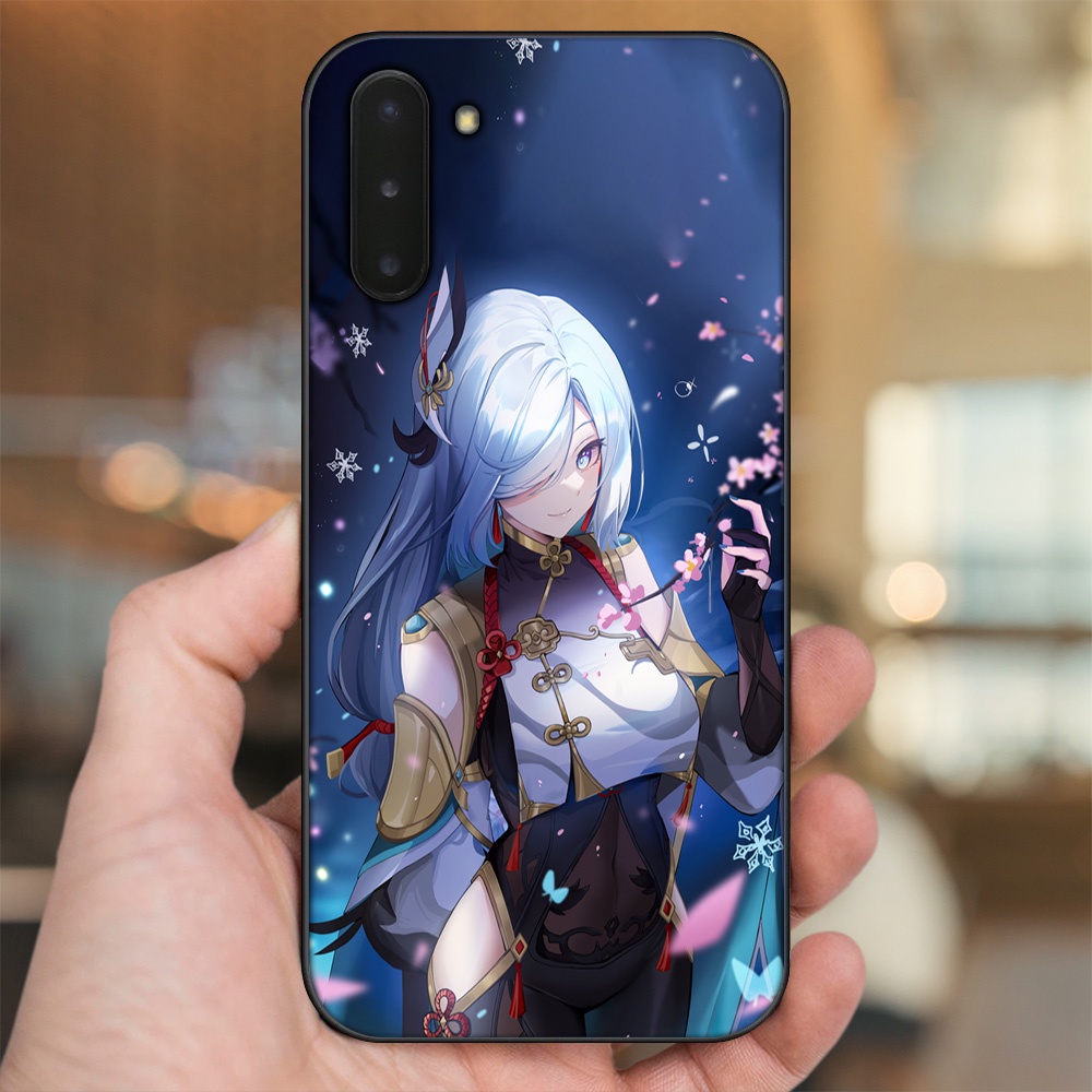 Ốp lưng Samsung Note 10 viền đen in hình Shenhe Genshin Impact