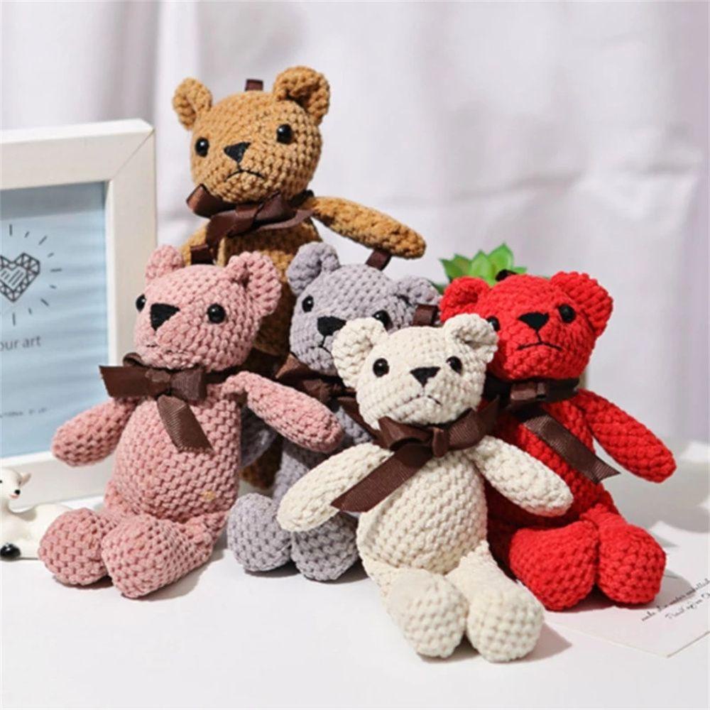 REBUY1 Móc Khóa Hình Gấu Nhồi Bông 15cm Dễ Thương