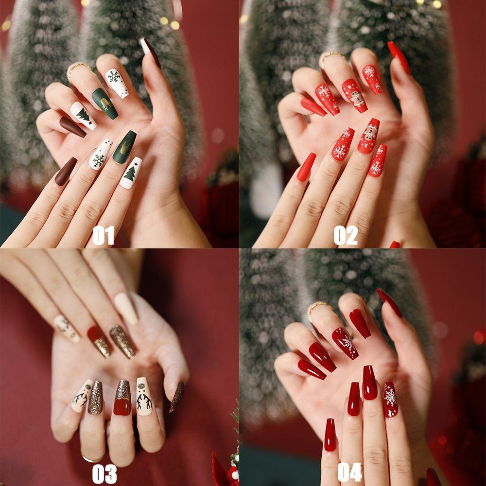Bộ 24 Móng Tay Giả Thời Trang Cho Nữ