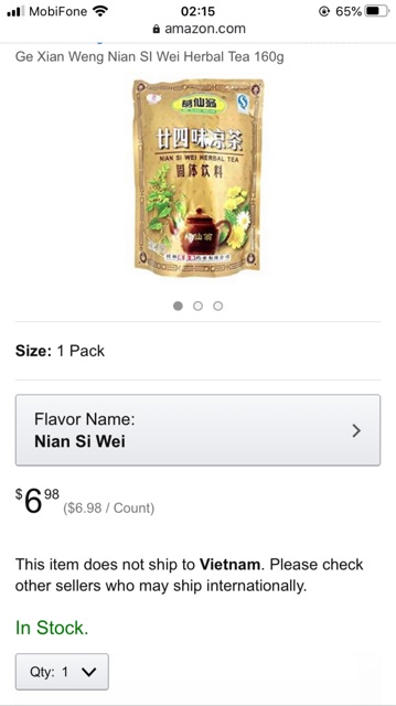 Trà thảo mộc hoà tan 24 vị Nian Si Wei 160g Hàng Trung xuất Âu