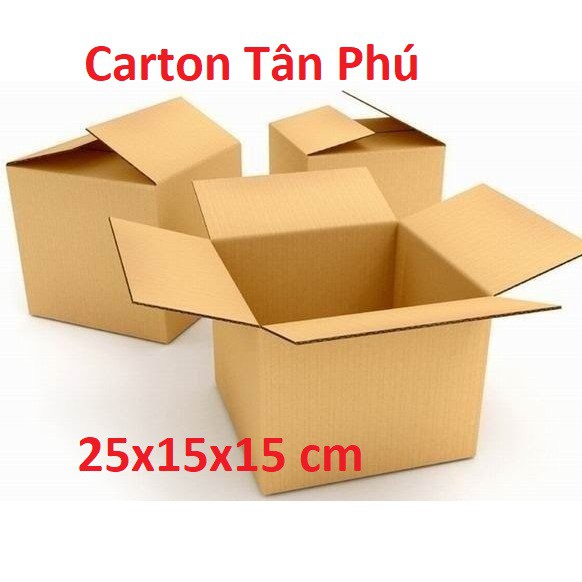 25x15x15cm ♥️ FREESHIP ♥️ Giảm 10K Khi Nhập [BAOBITP] - 1 Thùng hộp carton 3 lớp TP1 XẢ KHO