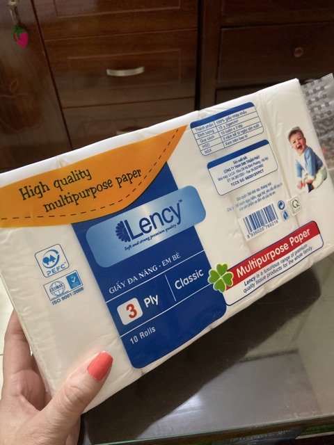 Giấy cuộn Lency baby không lõi đa năng- Multipurpose Paper 3 lớp