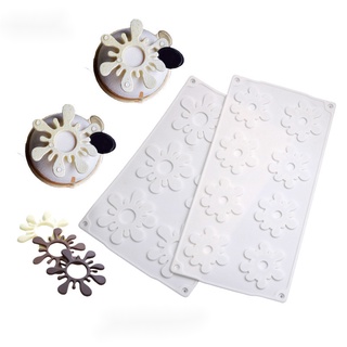 Khuôn silicone làm bánh mousse 6 ngăn hình hoa hướng dương / giọt nước / giọt nước 8 ngăn tiện lợi