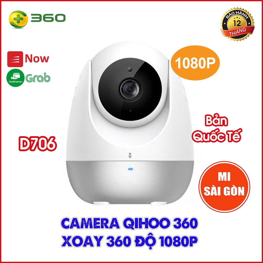 [BẢN QUỐC TẾ] Camera Quan Sát Qihoo 360 Xoay D706/D806 Độ phân giải 1080P .