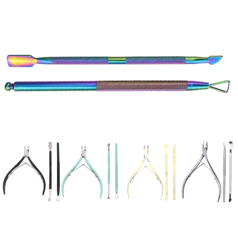 Bộ 3 Dụng Cụ Cắt Tỉa Lông Mày Bằng Thép Không Gỉ Màu Cầu Vồng YOUYO