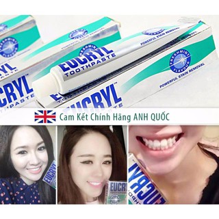 Combo Bột Trắng Răng và Kem Đánh Răng Eucryl Anh Quốc