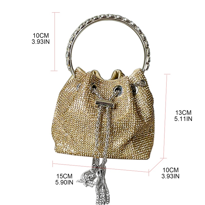 Youyo Ví Cầm Tay Dự Tiệc Đính Đá Lấp Lánh Thời Trang Cho Nữ