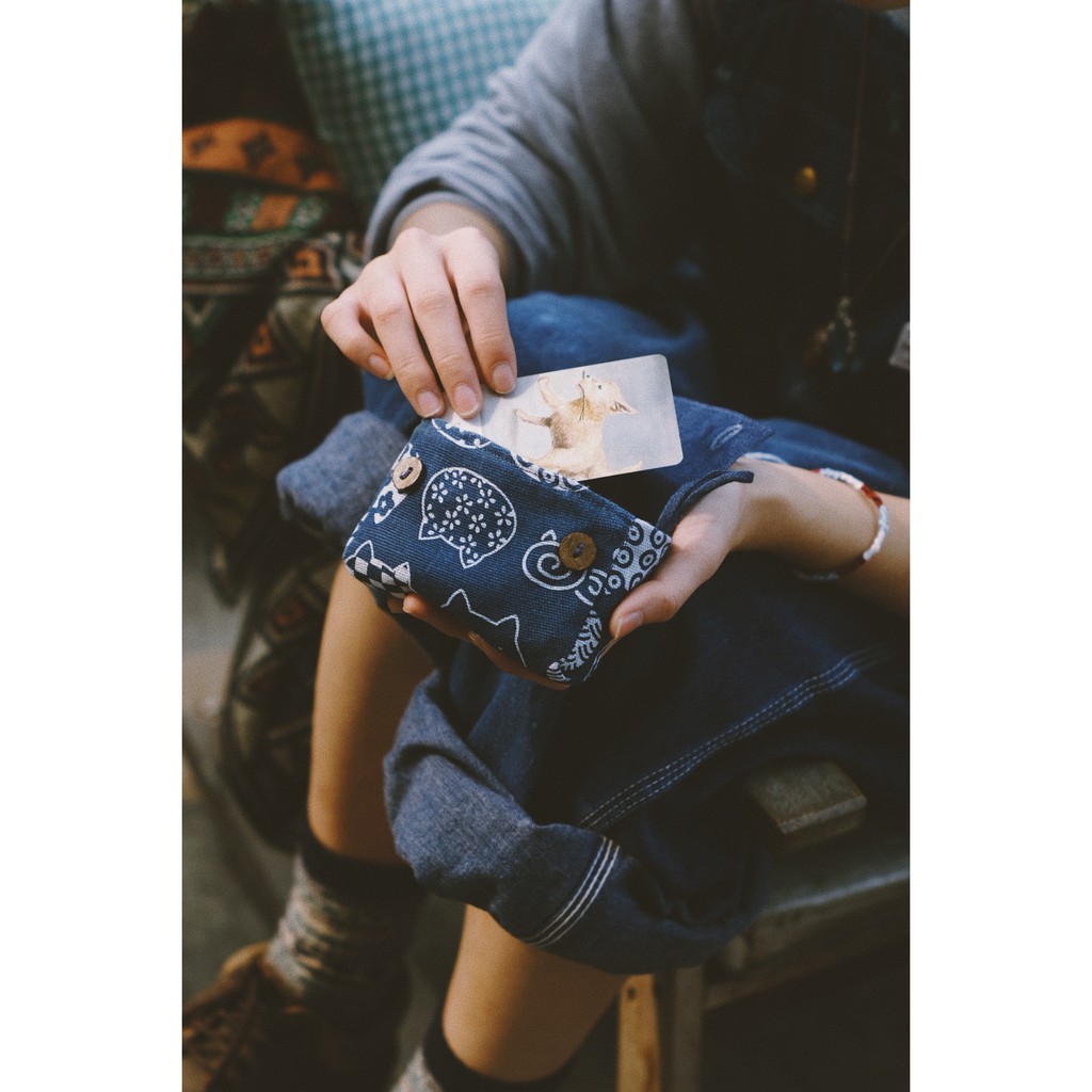Túi đựng bài TAROT họa tiết Mèo/Jean || Kích thước 12*7*4 cm