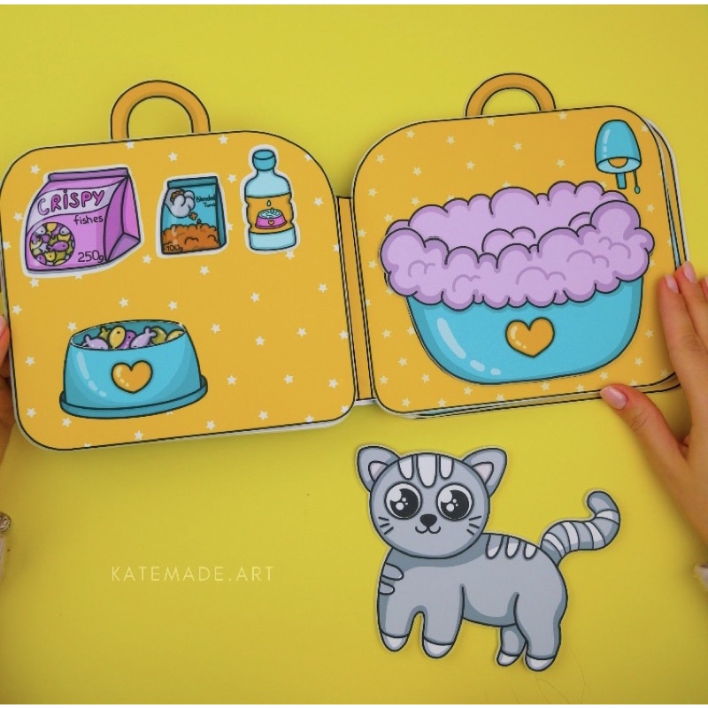 NGÔI NHÀ BÚP BÊ GIẤY MÈO