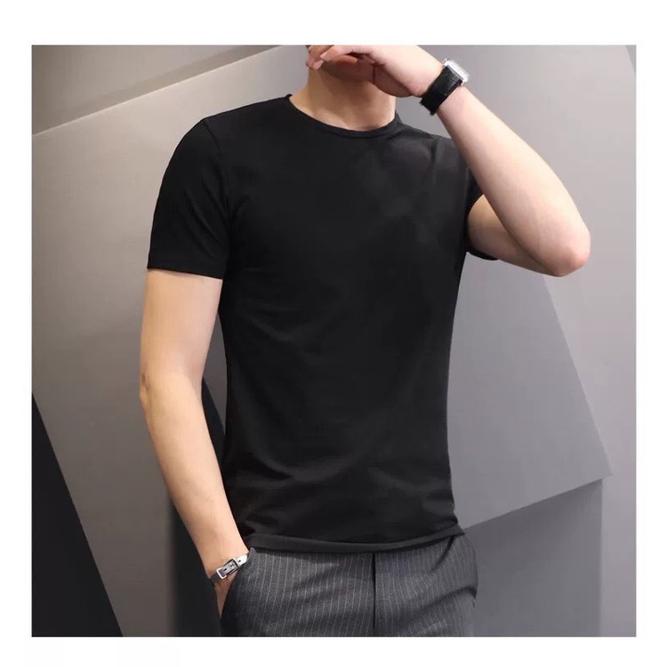 Áo Thun Trơn Nam Nữ Tay Ngắn Nhiều Màu Vải Dày Mịn Không Xù Lông