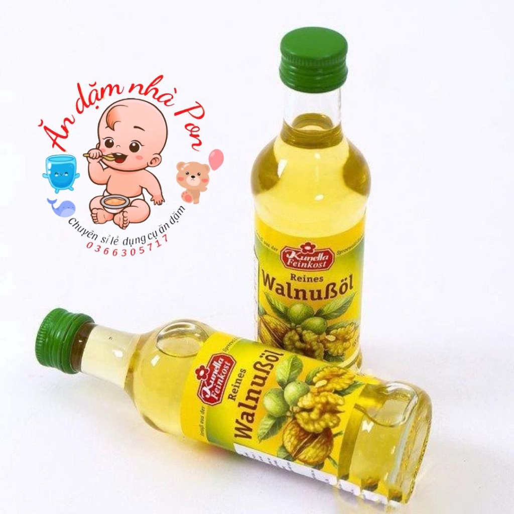 Dầu ăn dặm,gia vị ăn dặm cho bé từ 6 tháng-Dầu óc chó,dầu mè,macca....