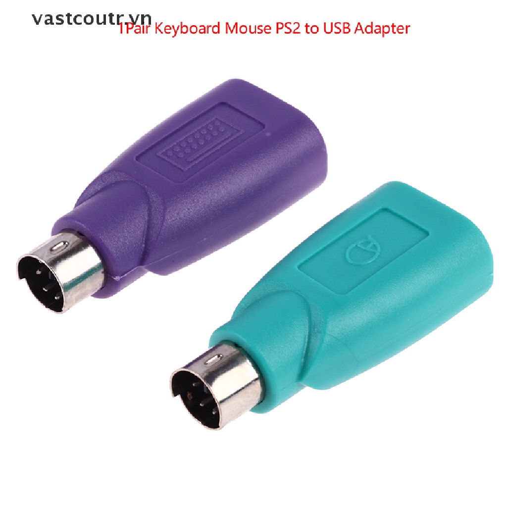 1 Cặp Đầu Nối Chuyển Đổi Chuột Và Bàn Phím PS2 Sang PS / 2 Cổng usb