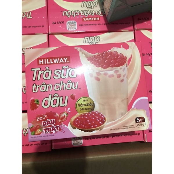 (Mẫu mới) Hộp 5 Gói Trà Sữa Hillway Sẵn Trân Châu 260g