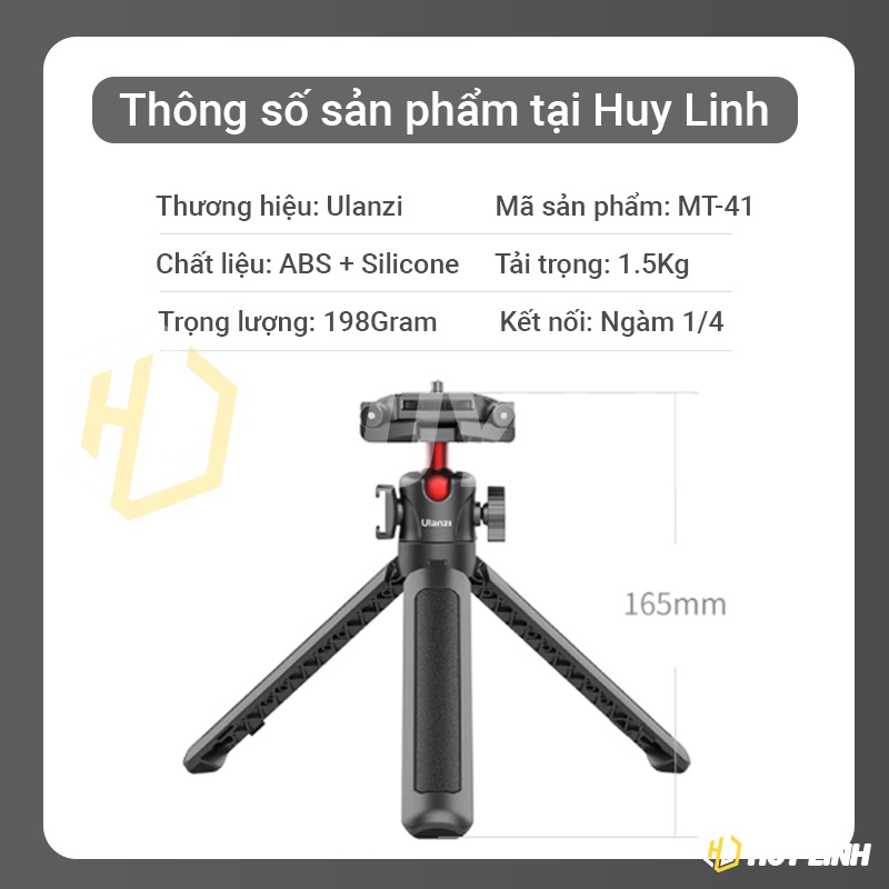 [Mã 154ELSALE2 giảm 7% đơn 300K] Chân máy ảnh điện thoại Ulanzi MT 41 - Chịu tải trọng tối đa 2Kg