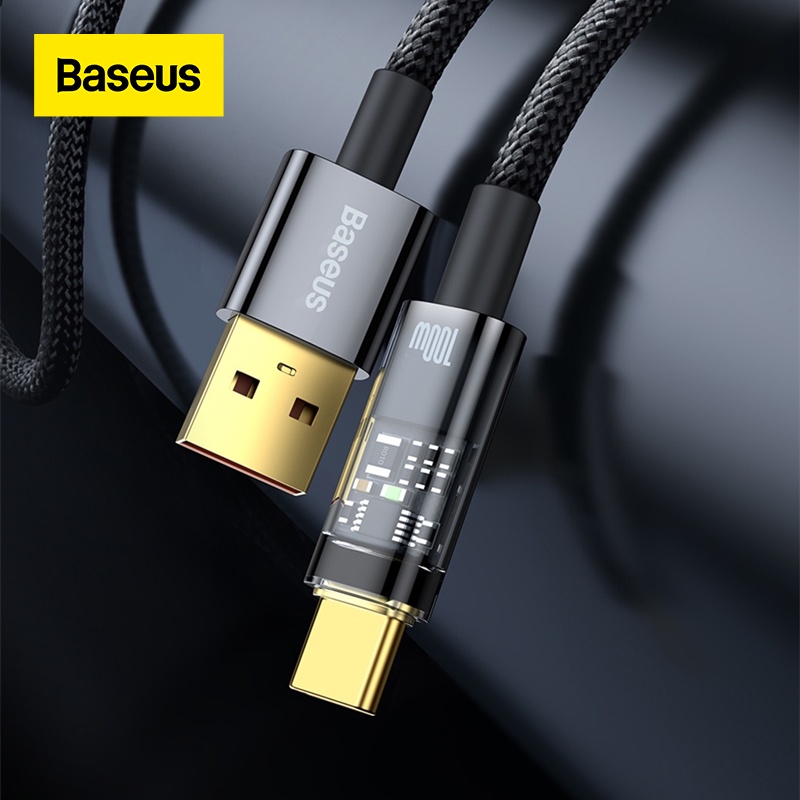 Dây Cáp Sạc Nhanh Baseus 100W USB Type C Cho Huawei P40 Pro Mate 30 100W Samsung S21 ultra S20