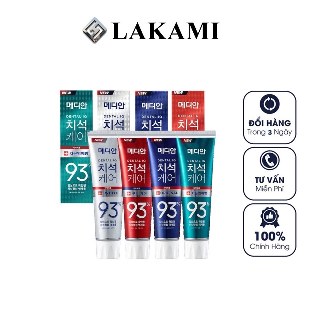 Kem đánh răng Median 93% Toothpaste Hàn Quốc 120g àm trắng răng, ngăn mảng bám