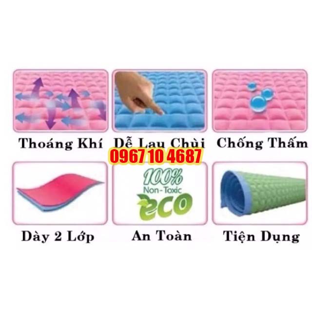 NỆM CAO SU THOÁNG MÁT CHO BÉ NHẬP KHẨU MALAYSIA