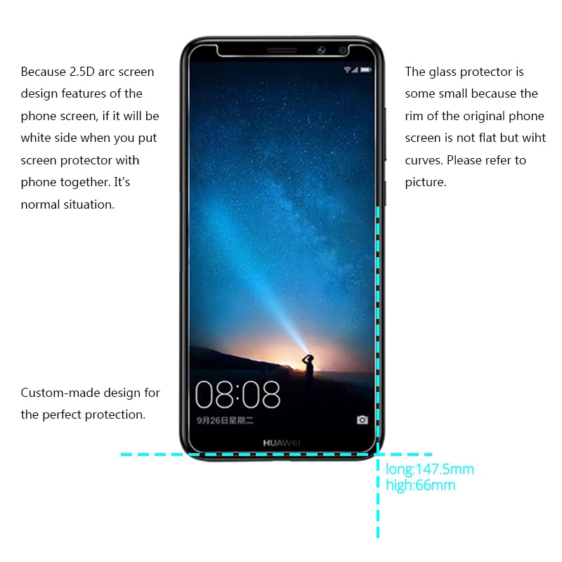 【P &amp; T】 9H protect phim Glass Tempered Glass bảo vệ màn hình For the Huawei Mate 10 / Mate 10 Lite