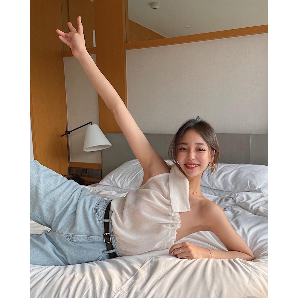 Áo croptop XIAOZHAINV trễ vai duyên dáng thời trang mùa hè phong cách Hàn Quốc dành cho nữ