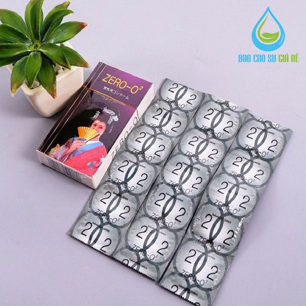 Bao cao su Zero O2 siêu mỏng ôm sát hộp 12 chiếc