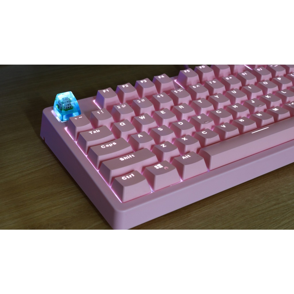 Bàn phím cơ⚡️𝑪𝒂𝒎 𝒌𝒆̂́𝒕 𝒄𝒉𝒊́𝒏𝒉 𝒉𝒂̃𝒏𝒈⚡️E-Dra EK387 Dream Pink, led đơn trắng nhiều chế độ đẹp mắt, gõ êm tay