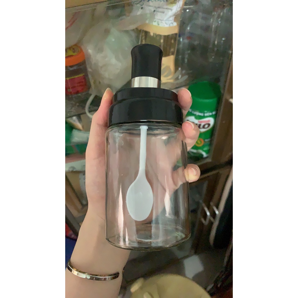 SALE❤️[DEAL SỐC]❤️ Lọ Đựng Gia Vị, Hũ Đựng Gia Vị Kèm Muỗng Mẫu Mới 2021