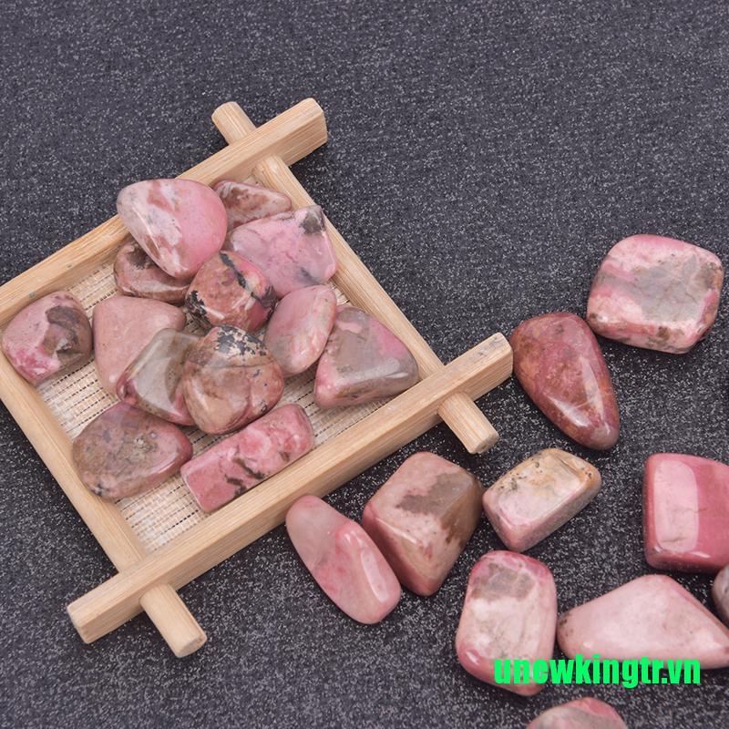 Hạt đá sỏi rhodochrosite pha lê khoáng màu đỏ hồng tự nhiên chữa bệnh tiện lợi 100g