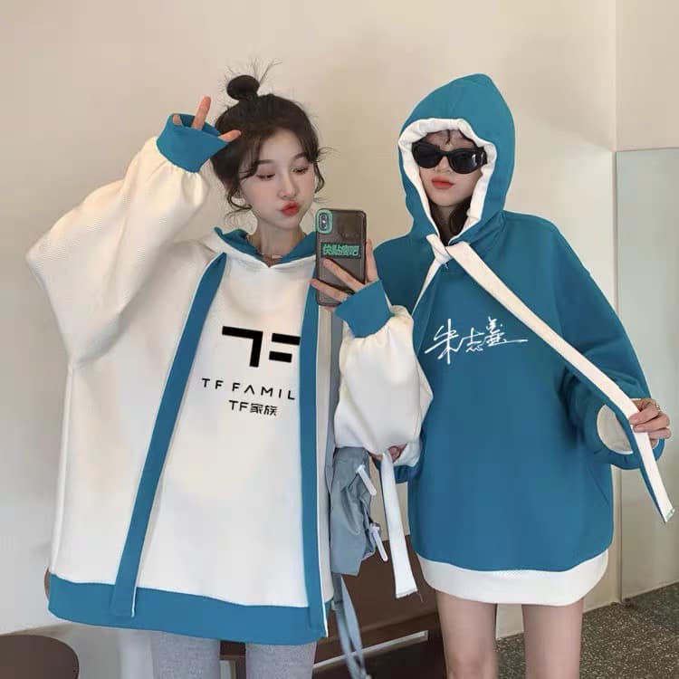 Áo hoodie in chữ TF Gia Tộc F3 TF Family