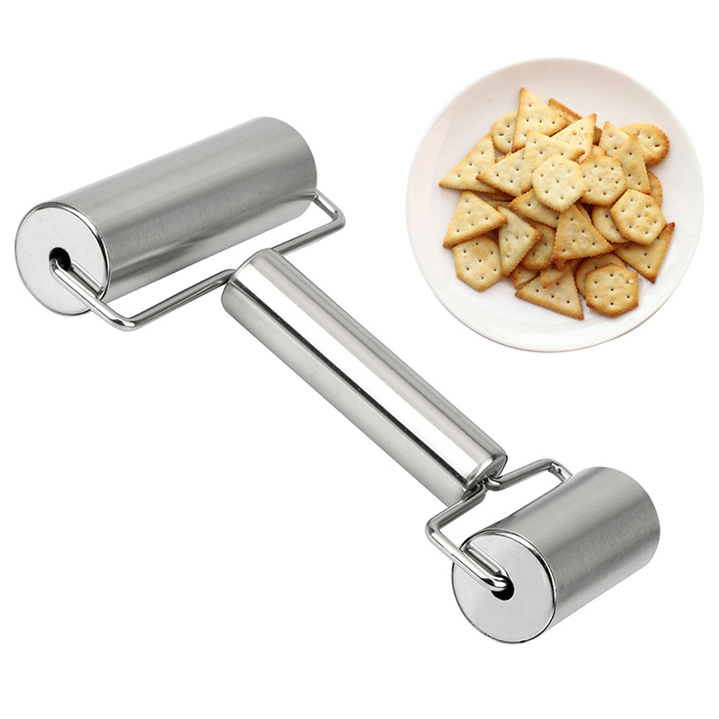 [Newwellknown 0318] Stainless Steel Rolling Pin Pastry Pizza Fondant Bakers Roller Baking Dough