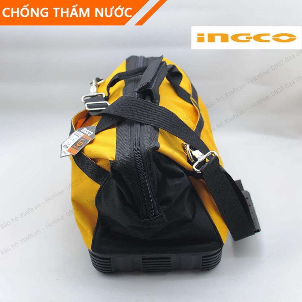 Túi đồ nghề Ingco HTBG03 16 inch đế nhựa chống mài mòn, vải chống thấm / túi đựng dụng cụ đa năng cơ khí, điện lạnh